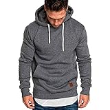 riou ¡Oferta Sudaderas con Capucha para Hombre Cosy Chaqueta Deportiva Sudadera con Cremallera Completa Ecosmart Hoodie Casual Jerséis Top Blouse ¡Caliente! (Dark Gray, L)