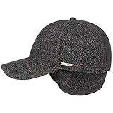 Stetson Gorra con Orejeras Kinty Wool Hombre - de Baseball Invierno Cerrado por atrás, Visera, Orejeras, Forro otoño/Invierno - L (58-59 cm) Gris