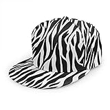 Animal Skins Zebra Print Adultos Teens Gorra de béisbol de ala Plana Ajustable Snapback de Moda Cool Hip Hop Hat