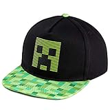 Minecraft Gorra Niño, Gorras para Niños con Diseño Creeper, Gorro Niño en Color Negro Talla Unica, Merchandising Oficial, Regalos para Niños y Adolescentes