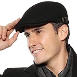 Superora - Gorra Plana para Hombre (Plana, para otoño e Invierno)