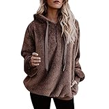 Mujer Sudadera Caliente y Esponjoso Tops Chaqueta Suéter Abrigo Jersey Mujer Otoño-Invierno Talla Grande Hoodie Sudadera con Capucha riou