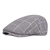 SLM-max Sombrero cálido,Gorra de Vendedor de periódicos Unisex de Moda Gorra de Rejilla Superior Plana Ajustable de algodón 57-59cm Suave (Color: 1, Tamaño: Tamaño Libre)