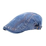 Leisial Mujer Sombrero de Boina Vaquera Gorra con Visera Casquillo Vintage Sencilla Ocio al Aire Libre Sombrero del Sol Protector Solar para Unisex-Adult,Azul Oscuro