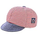 Snyemio Gorra de Béisbol Bebé Rayas Sombrero del Sol Anti UV Verano para Niño Niña