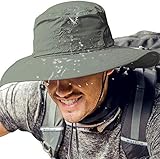 Cooltto Sombrero del Pescador,Gorro de Pesca,50+ UV protección Solar de Ancho Borde Sombrero-Rápido Seco Transpirable Plegable Impermeable Ajustable,para la Actividades al Aire Libre,Mujeres y Hombres