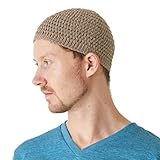 Casualbox | Kufi Cráneo Gorra Algodón Oración Sombrero Croché Tejido Suave Piel Cuidado Beige