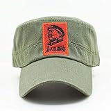 Gorras Militares del Ejército para Hombres, Gorra De Presidente Chino, Gorra Plana Verde Militar, Gorras De Sombrero para Adultos