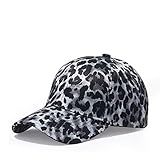 Hombres y mujeres Sombrero Estampado de leopardo Gorra de béisbol Gorra con visera de moda Sombrero deportivo al aire libre Gorra de vendedor de periódicos informal Sombrero plano de hip hop de todo