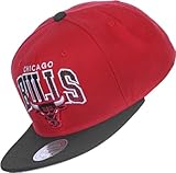 Mitchell & Ness - Gorra con visera plana para hombre, diseño de Chicago Bulls Stack