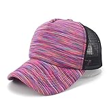 Gorra de Beisbol Snapback Casual Unisex Colorido Gorra De Béisbol De Malla Planas De Verano Hombres Sombreros De Protección Solar Equipados Gorras De Sol C