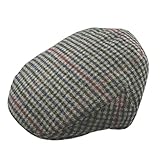 Pesci Kids Gorras Planas Mezcla de Lana Tweed Sombreros Boinas para Niños, Gris 8-13 años 56cm