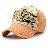 Gorra de béisbol Unisex ajustable Hat Tioamy Retro Baseball Cap Cap Algodón Fashinable Ocio Carta Sombrero exterior para hombres y mujeres