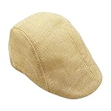 VALICLUD Boina de Vendedor de Periódicos de Lino para Hombre Gorra Plana de Invierno Gorra de Conducción de Hiedra Irlandesa Gorra de Golf de Tweed en Espiga Gorra de Pico de Pato