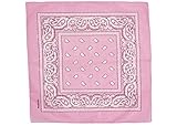 shenky - Bandana - Pañuelo para motorista - 100% algodón - Estampado de cachemira - Rosa - Pack de 5 unidades