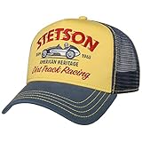 Stetson Gorra Trucker Dirt Track Racing Hombre - Curved Brim Cap de béisbol Snapback Snapback, con Visera, Visera Verano/Invierno - Talla única Azul