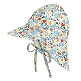 Aikowener unisex bebé sol sombrero pesca sombrero niños estrella verano sombrero protección UV, aleta para niñas y niños gorra (Size 1 (44-48cm), cangrejo)