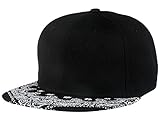 Aivtalk - Negro Sombrero de Hip Hop Gorra de Béisbol Snapback Ajustable Moda Hat Ajustable para Hombre Mujer