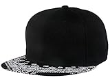 Aivtalk - Negro Sombrero de Hip Hop Gorra de Béisbol Snapback Ajustable Moda Hat Ajustable para Hombre Mujer