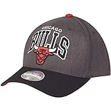 Mitchell & Ness Chicago Bulls G2 Arch INTL845 Charcoal 110 Curved Eazy NBA Flexfit Snapback Cap One Size