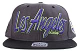 '47 Gorra Plana Negra Snapback con Logo de Letras de Los Angeles Kings NHL Brand - Negro, Talla única