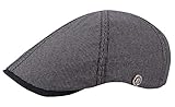 AIEOE - Sombrero Gorro Hombre Boinas de Sol Hat Flat Cap Ocio Retro Clásico al Aire Libre de Algodón Sombrero de Plano Ajustable con Visera - Negro