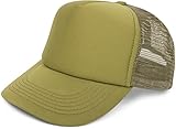 styleBREAKER Gorra de Malla de 5 Paneles, Gorra de Camionero, Gorra de béisbol, Ajustable, Unisex 04023007, Color:Verde Oliva