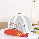 TUOLUO Verano Niña Niño Sombrero para El Sol Boina De Algodón Puro Gorra De Béisbol a Rayas De Dibujos Animados Bebé Sombrero Cubo Sombrero Rojo