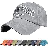 Tuopuda Gorra de Beisbol Sombrero de Gorra Ajustable con Bordado Now York Gorra de Algodón Vintage Sombrero de Sol de Verano Polo Sports Cap para Hombres Mujeres