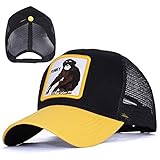 Bonfor Gorras de Hombre Baratas Animales de Malla Respirable, Gorras de Hombre Beisbol Vintage Bordado, Sombrero Mujer Verano para Unisex Adulto TMOYJPX (Mono~Amarillo, Circunferencia:54-60 cm)