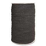 Goma elástica costura Negra 100m, 4mm de ancho, cordón para confección y manualidades. Rollo de cinta elástico para costura. (100 m)