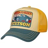 Stetson Gorra Trucker Sunset Hombre - de Baseball Malla béisbol Snapback, con Visera, Visera Verano/Invierno - Talla única Amarillo