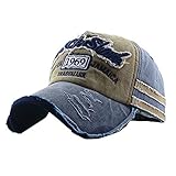 CheChury Retro Gorra de Béisbol Vintage Unisex 1969 Hip-Hop Snap Back Gorra de Visera Deportes Algodón Gorra Casuales al Aire Libre Sombrero para Hombre