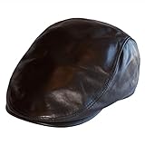 Dazoriginal Boina Cuero Casquillos Plano Gorra Piel Gatsby Sombrero Hombre Beret 55-64CM