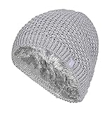 HEAT HOLDERS - Mujer Invierno Colores Gorro con Forro Polar (One Size, Light Grey (Nora))