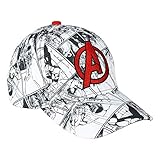 Cerdá 2200005320 Gorra Premium Avengers, Blanco, Negro, Único Unisex niños