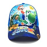 YUMEI Gorra Beisbol Nuevo 2-9 años Anime Super Mario Estampado niños niñas niños Gorra de béisbol Cosplay Plano Casual Hip Hop Sombrero Snapback Sombrero para el Sol al Aire Libre