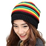 Beanie Gorro de Talla Grande Hombre Mujer Rasta Reggae Hiphop Rap Sombrero Tejido