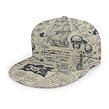 Gorra de béisbol plana 3D sin costuras en la vendimia pirata de ala plana ajustable Snapback gorras clásicas sombrero de papá camionero sombreros para hombres y mujeres negro