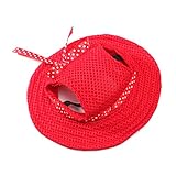 POPETPOP Verano pequeño Mascota Malla Perro béisbol Visera Sombrero Gorras al Aire Libre Ropa para Mascotas (Rojo S)