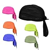 Sombrero de Ciclismo Secado Rápido,Gorra de Pañuelo de Cabeza de Ciclismo Ajustable Bandana Cap Transpirable Bufanda Pirata Gorra para Deportes Moto al Aire Libre Hombre Mujer(Azul Real)