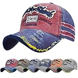 Yuson Girl Verano Unisex Retro Gorra De Béisbol Algodón Gorra Snapback Casuales Sombrero Mezclado Motocicleta Gorra 1969 Gorra Molienda Borde Haga Viejo Sombrero para Hombre Mujer