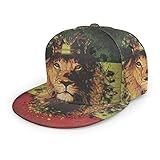 Gorra de béisbol clásica para Adultos Crown Reggae King Rasta Lion Sombreros Unisex de Hip Hop con diseño de Pico Plano Snapback