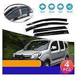 ZLLD Deflectores de Viento 4pcs Ventana Deflectores Visor Vent Twnings Guard Shelters Shield Accessories para Renault Kangoo 2 MK2 FC FW Citan NV250 2007~2020 Aire Visera Lateral