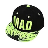 Gorras de Béisbol Unisex, SUNNSEAN Hombre Mujer, Sombrero de Béisbol Ajustable, Gorros Mad, Gorra de Verano, Hip Hop, Sombreros Planos, Viseras Niños Niñas, Sombrero de Pareja Novias