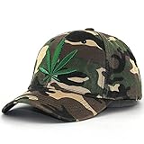 N / A Gorra de Beisbol Moda 3D Bordado Maple Leaf Cap Weed Gorra de béisbol para Hombres Mujeres algodón Swag Hip Hop Equipado Sombreros Ajustables Nuevo