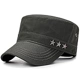 Yooeen Unisexo Gorra de caza Ajustable plana azotea militar cadete patrulla gorro