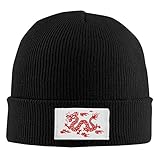 XCNGG Gorro Unisex, Gorro clásico de Color sólido cálido con Cobertura de Punto Rojo para Invierno Diario al Aire Libre