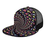 Gorra de béisbol Shroom Rasta en Espiral, Divertida, con diseño 3D de Seta y Gorras de béisbol Ajustables, Unisex, para Hip Hop, con Visera Plana, Color Negro