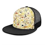 FONDSILVER - Gorra de béisbol con diseño de acuarela abstracta y colorida, de algodón moderno, para hombres y mujeres, gorra plana de béisbol ajustable de malla lisa para niños y niñas, color negro